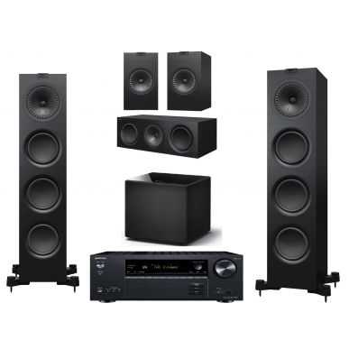 Домашний кинотеатр 5.1 KEF Q950 Satin Black + AV-ресивер Onkyo TX-NR6100 B M2